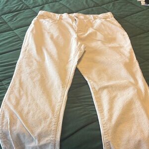 LOFT Cream Corduroy Boot Cut Pants